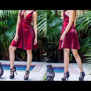 NWT V-neck wine dress
